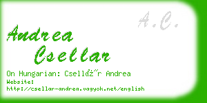 andrea csellar business card